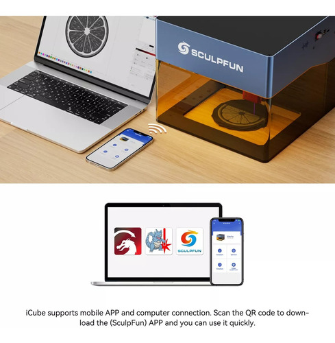 Sculpfun Icube Pro Max 10w Laser Engraver Logo Marker Machin