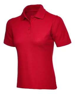 Polo Pique Con Cuello Camicero Para Mujer, Corte Princesa