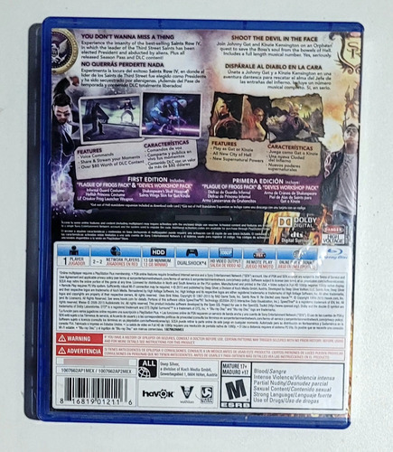 Saints Row Iv É Reeleito E Gat Out Of Hell Ps4 (Usado)