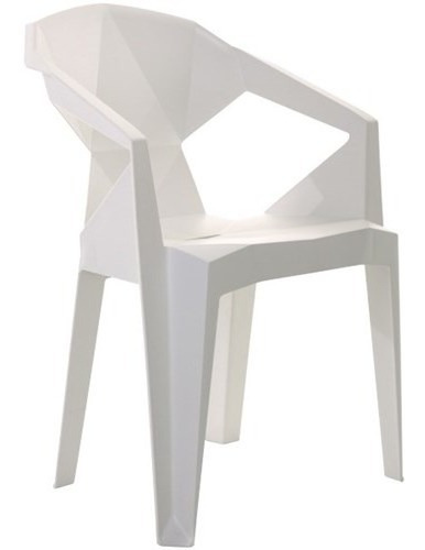 Silla Geometrica Muze Blanca - Plastico Origami Jardin