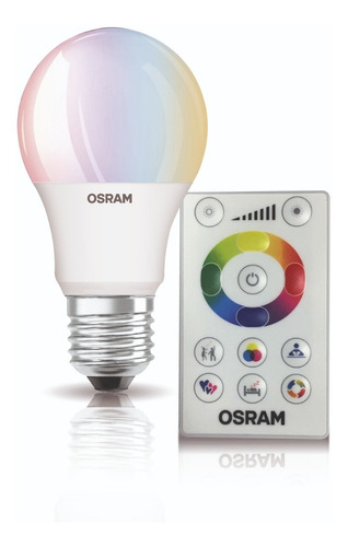 Lámpara Led Osram Rgb E27 C/control Remoto Pack X 3