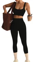 Comprar Set Calza Top Armado Push Up Frunce Levanta Cola Seamless