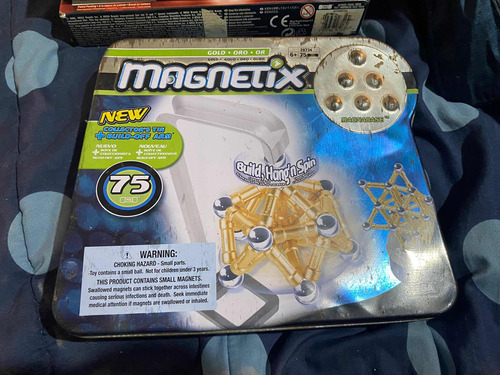 Magnetix Megablocks 75 Piezas Gold (hasbro,mattel, Iman)