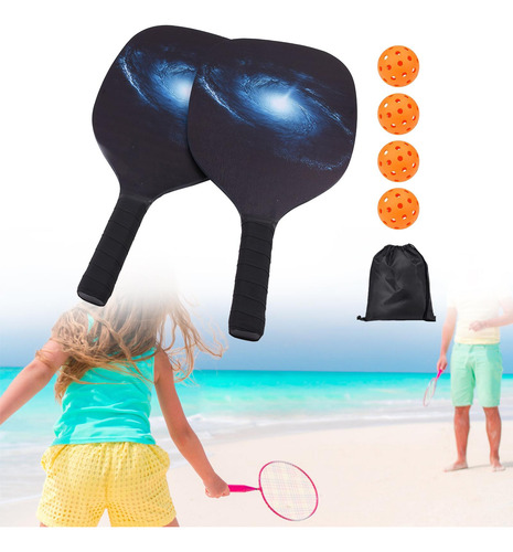 Juego De Raquetas De Pickleball Madera Para Todas Las Edades