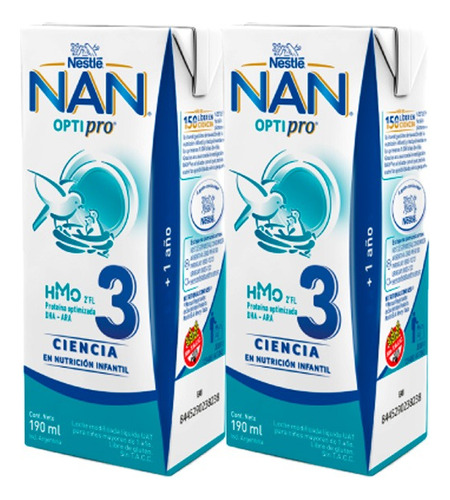 Nan Optipro 3 Leche Maternizada (+1 Año) 190ml X48un