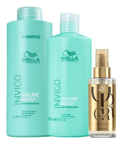 Kit Wella Invigo Volume Boost Profissional-sh E Másc E Óleo