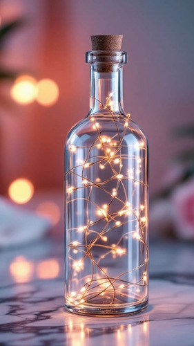 12 Centro De Mesa Botella Decorativa Para Fiestas Luces Led