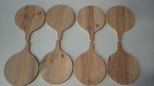 Imagen 2 de 8 de Platos De Madera Con Mango Para Pizzas