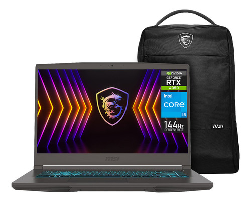 Laptop Gamer Msi Thin 15 Nvidia Geforce Rtx 4050 Intel Core I5 16gb Ram 512gb Ssd Windows 11 Home Mochila