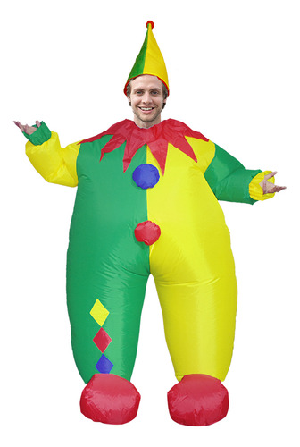 Vestido Inflável De Palhaço Chique Para Adultos, Mascote, Ca