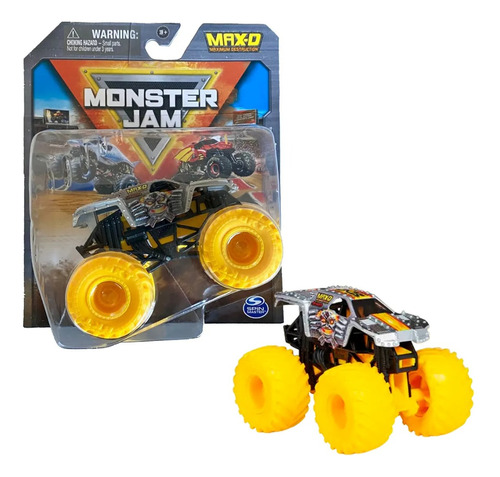 Camion Monster Plateado Ruedas Amarillas Spin Master Febo