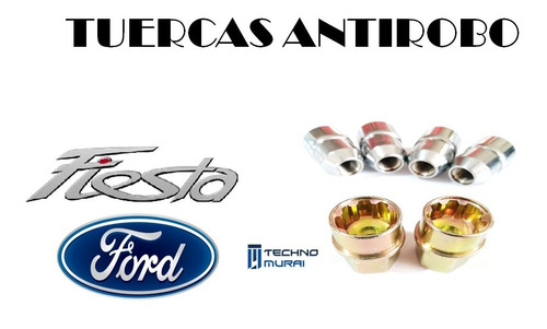 Tuercas De Seguridad Rines Ford Fiesta + Envio Gratis