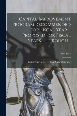 Libro Capital Improvement Program Recommended For Fiscal ...