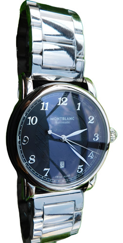 #relógio Montblanc Star Legacy Automatic Swiss Made 27 Joias Marrom Prateado Preto