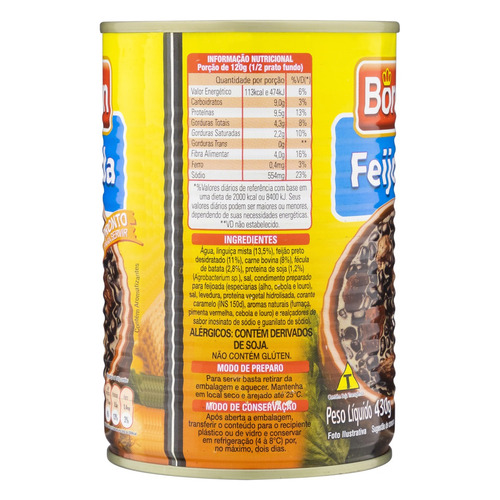 Imagem 2 de 2 de Feijoada Bordon Lata 430g