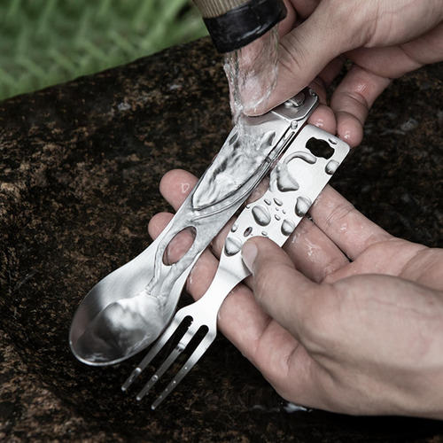 Utensílio De Acampamento Compacto Multifuncional Aço