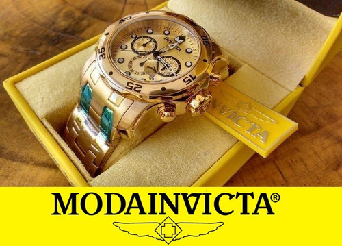 Relógio Invicta Pro Diver 0074 Banhado Ouro 18k - Original