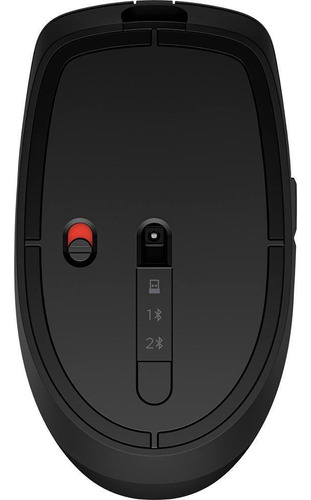 Mouse Sem Fio Recarregável Hp 710 Dongle Usb Bluetooth Preto