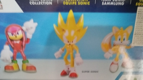 Sonic The Hedgehog 3 Pack Exclusive Super Sonic Team Jakks (Usado)
