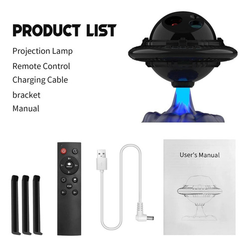 Lámpara De Proyección Ufo Star Night Light Galaxy Projector