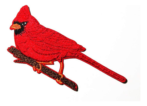 Pajaro Pastor Cardenal Rojo Parche Logo Animal Animal Borda