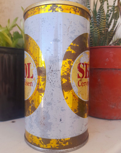 Antigua Lata Chapa Original Cerveza Skol (Usado)