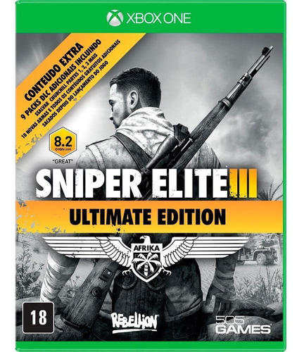 Game Xbox One Sniper Elite 3 Ultimate Edition Original Novo