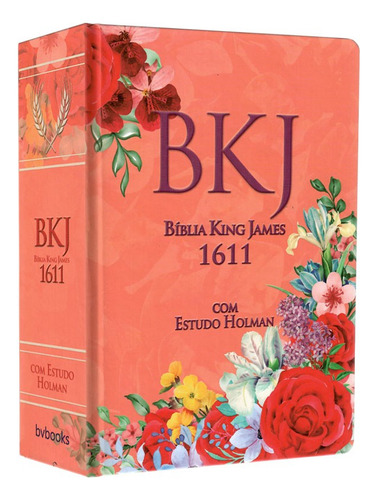 Bíblia King James 1611 Com Estudo Holman Bkj Feminina Floral