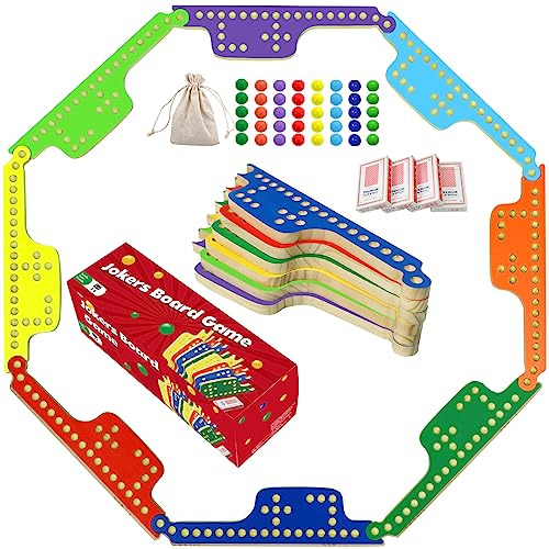 Medikaison Colorful Jokers And Marbles Board Game Pegs And J