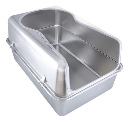 Caja De Arena Para Gatos De Acero Inoxidable, Orinal Para