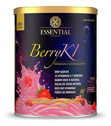 Berryki 300g - Essential Nutrition Sabor Frutos Vermelhos