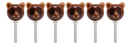 Juego De Manijas De Cajón Bear De Aleación De Zinc Naranja,