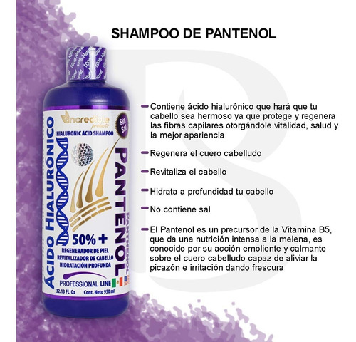 Shampoo Sin Sal Regenerador E Hidratante Para El Cabello