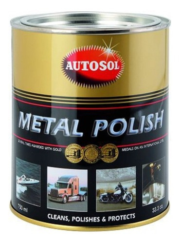 Polidor Metal Autosol 750ml Cromado Aluminio Escapamento 110V/220V