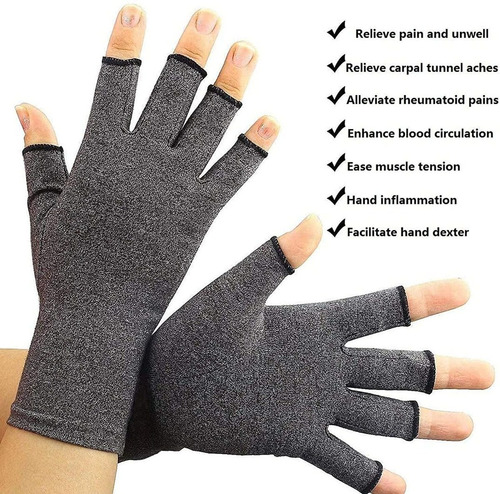Imagen 8 de 10 de Guantes De Compresión Reduce Dolores De Tendinitis Artritis
