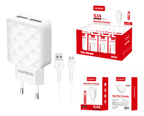 Kit 30 Carregador + Cabo Compativel A7 A8 A9 A10 E7 J7 J8