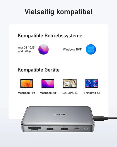 Dockstation Hub Usb-c Hdmi 2 Telas Dual 4k Macbook Windows
