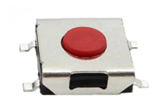 Micro Interruptor Tactil Smd Rojo 4 Pines 6x6x3.1mm 10 Pzas.