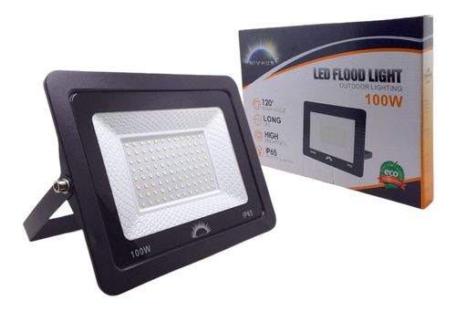 Reflector Led 100w Exterior Ip66 Color de la carcasa Negro Color de la luz Blanco frío 220V