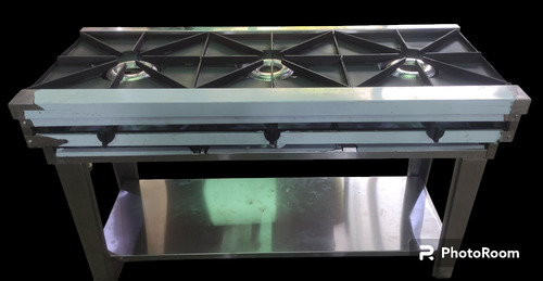 Cocina Industrial 3 Hornillas En Acero Inoxidable..