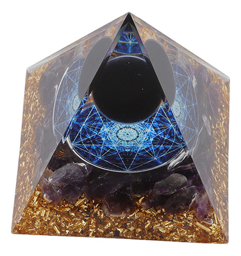 Pirámide De Orgón De 6 Cm, Exquisito Chakra Energizado Y Cur