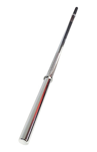 Barra Recta Maciza 1,50 Mts 30 Mm Cromada Con Topes Tijera Color Plateado