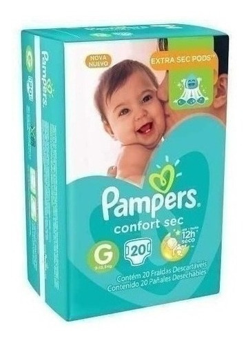 Pañal Pampers Confort Sec G 20 Unidades / Superstore