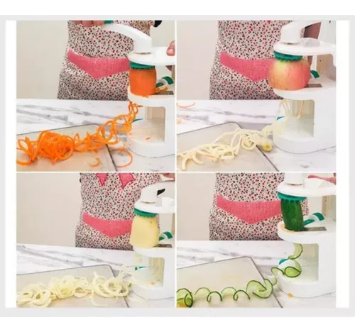 Cortador Vegetales Espiral Rallador Verdura Spaguetti Manual
