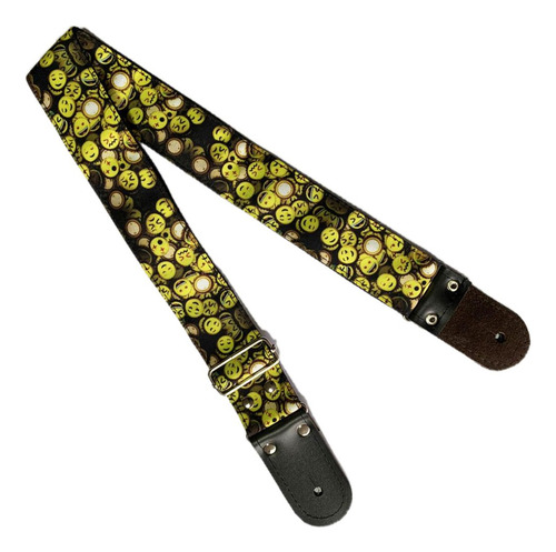 Strap Kidam Emoji Fichas - Thalí Para Guitarra O Bajo Color Amarillo