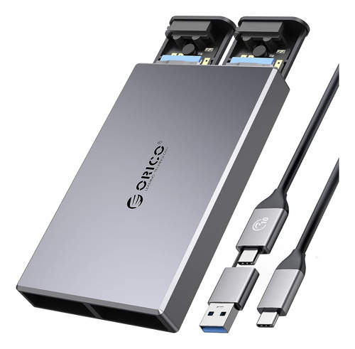 Orico Carcasa Dual-bay Nvme M.2 Ssd Aluminio Usb3.2 Gen...