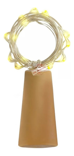 6 Pzas. Luces Led Tipo Corcho Con20 Led Para Botella Navidad