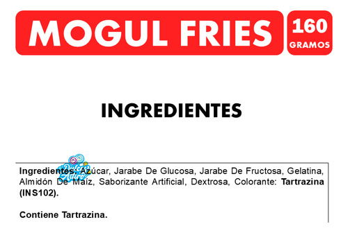 Marshmallows En Forma De Papas Fritas -sabor Vainilla (160g)
