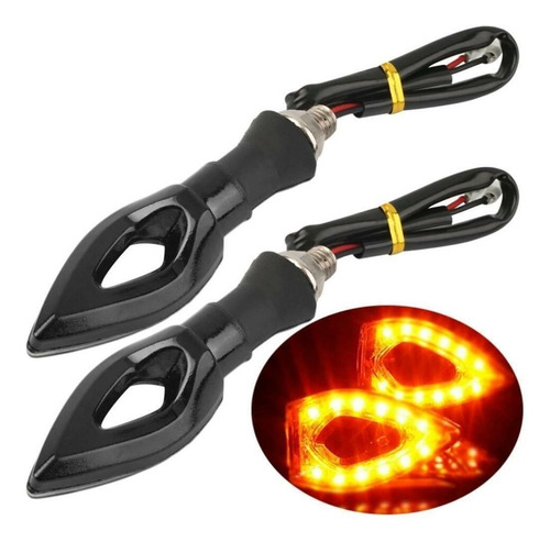 Imagem 2 de 2 de Jogo De Pisca Moto Esportivo De Led Universal Com 4 Peças