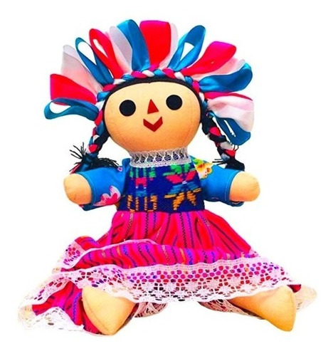 Muñeca De Trapo Otomi Lele Maria 30 Cm Mayoreo (30 Piezas) 